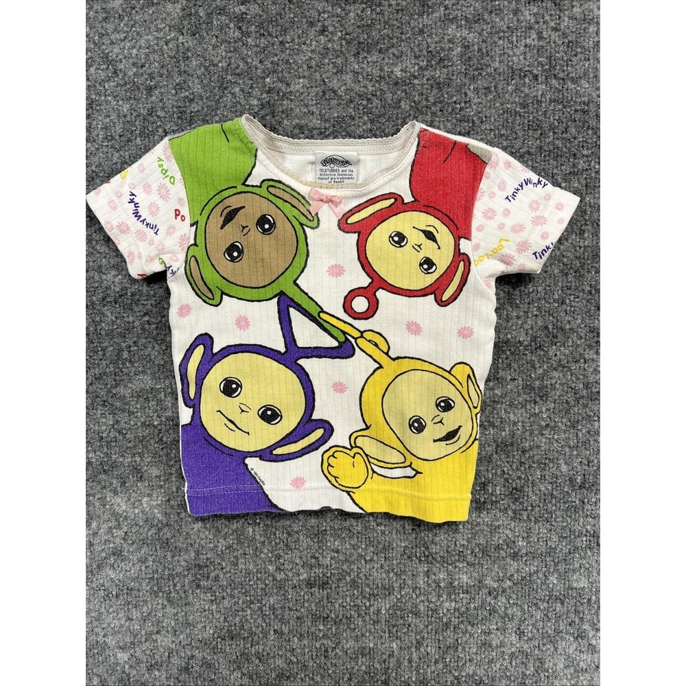 Vintage 1999 Teletubbies Ribbed Graphic T-Shirt - Kids Size 4 - Ragdoll / AME